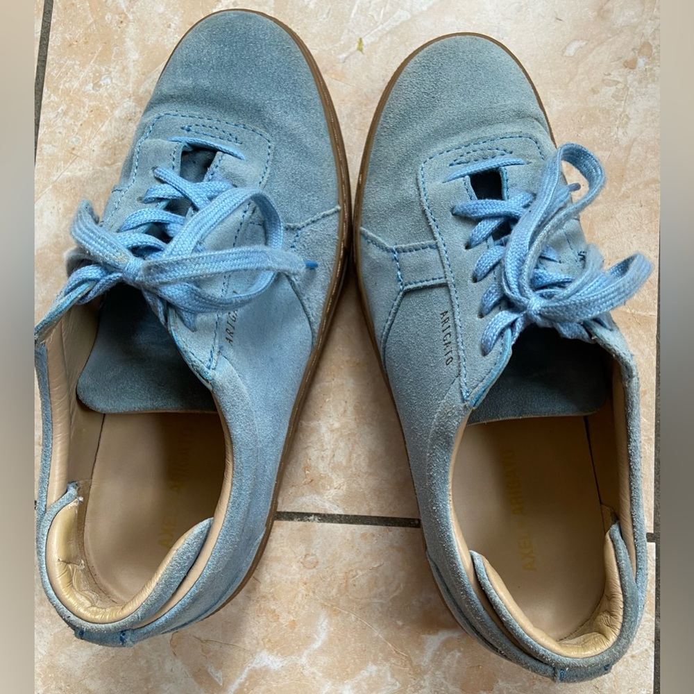 AXEL ARIGATO PLATFORM LOW-TOP SUEDE SNEAKERS Sz 7.5 - Picture 9 of 10